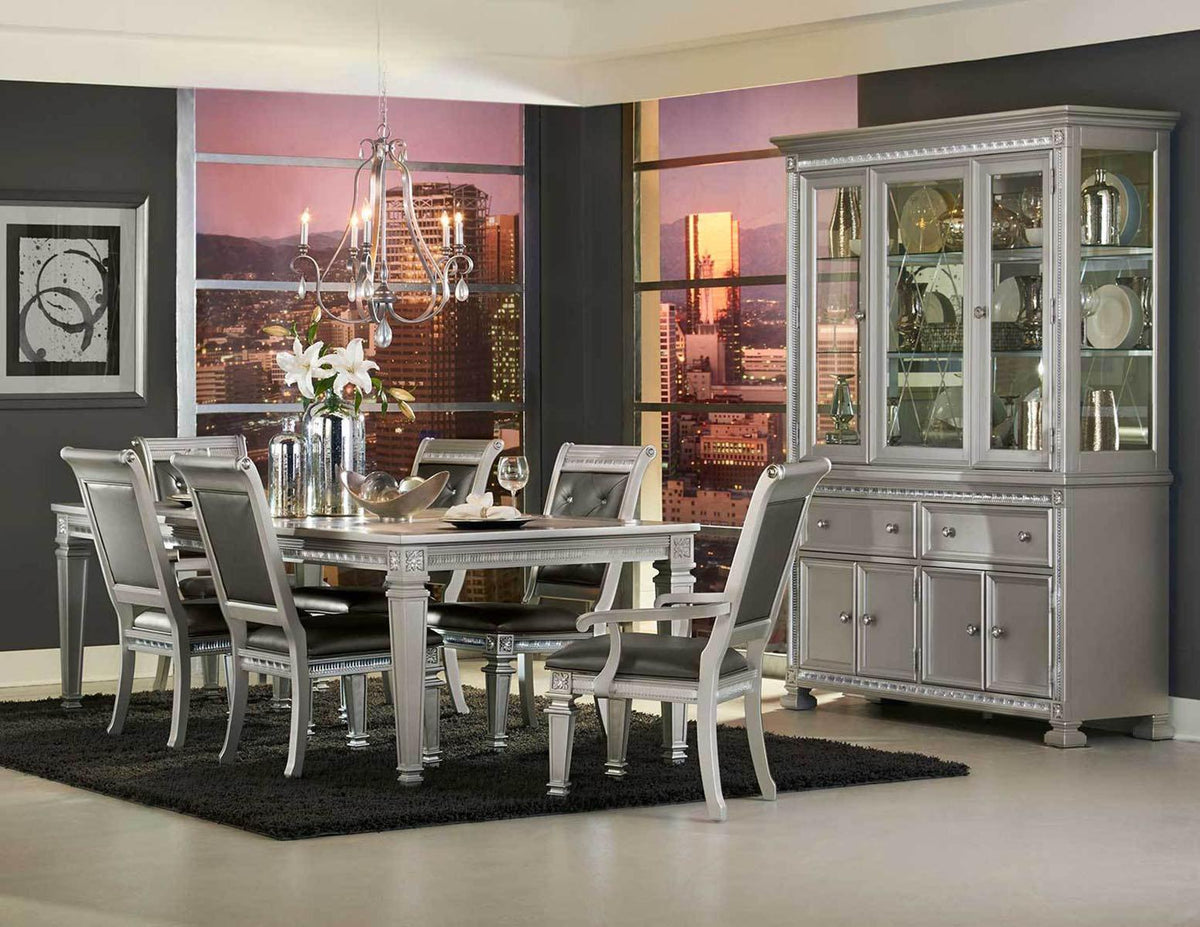 Homelegance Bevelle Arm Chair in Silver (Set of 2) 1958A - Dining Chair - Half Price Furniture