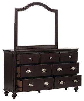 Homelegance Marston 7 Drawer Dresser in Dark Cherry 2615DC-5 - Dresser - Half Price Furniture