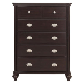 Homelegance Marston 5 Drawer Chest in Dark Cherry 2615DC-9 Half Price Furniture