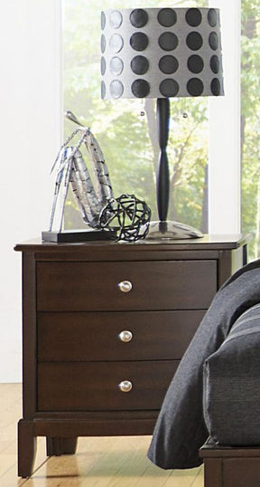 Homelegance Cotterill 3 Drawer Nightstand in Cherry 1730-4 - Nightstand - Half Price Furniture