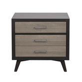 Homelegance Raku 3 Drawer Nightstand in Gray 1711-4 Half Price Furniture