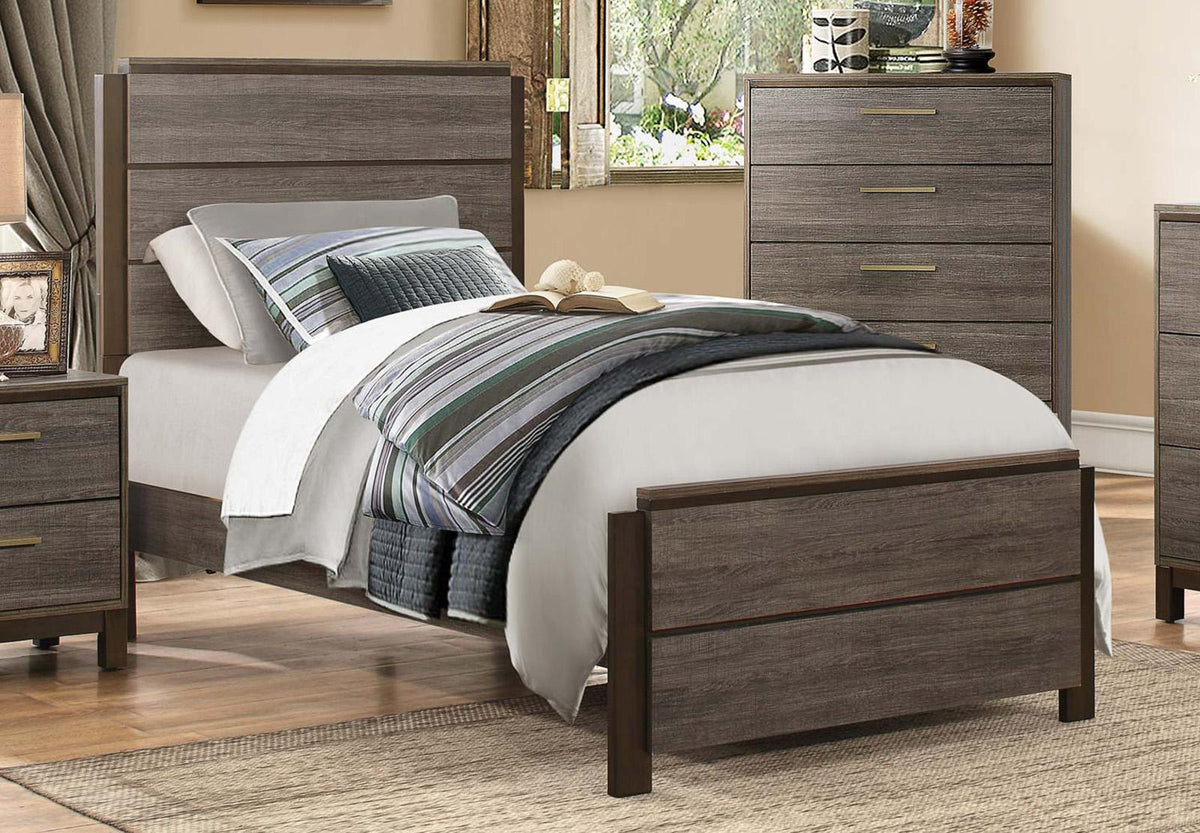 Homelegance Vestavia Full Bed in Gray 1936F-1 - Bed - Half Price Furniture