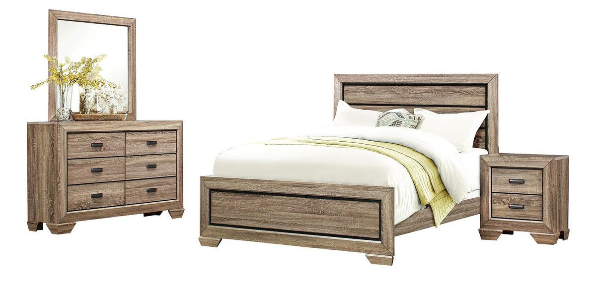 Homelegance Beechnut Queen Panel Bed in Natural 1904-1 - Bed - Half Price Furniture