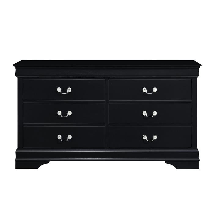 Homelegance Mayville 6 Drawer Dresser in Black 2147BK-5