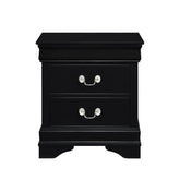 Homelegance Mayville 2 Drawer Nightstand in Black 2147BK-4 Half Price Furniture