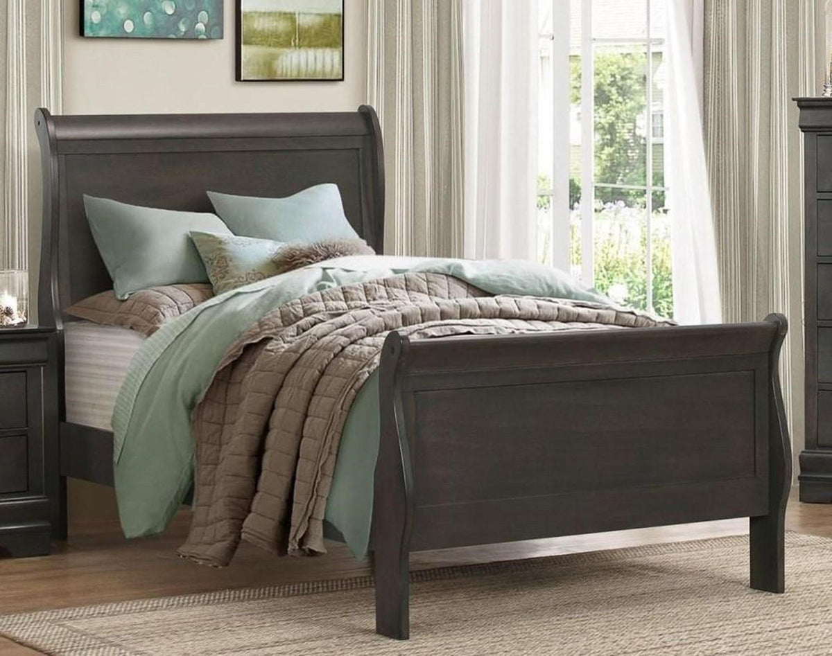 Homelegance Mayville Twin Sleigh Bed in Gray 2147TSG-1 - Bed - Half Price Furniture