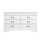 Homelegance Mayville 6 Drawer Dresser in White 2147W-5 Half Price Furniture