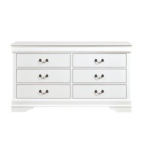 Homelegance Mayville 6 Drawer Dresser in White 2147W-5 Half Price Furniture