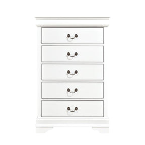 Homelegance Mayville 5 Drawer Chest in White 2147W-9 Half Price Furniture