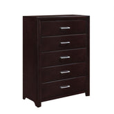 Homelegance Edina 5 Drawer Chest in Espresso-Hinted Cherry 2145-9 Half Price Furniture