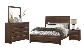 Homelegance Furniture Erwan 2 Drawer Nightstand in Dark Walnut 1961-4 Half Price Furniture