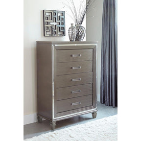 Homelegance Tamsin Chest in Silver Grey Metallic 1616-9 - Chest - Half Price Furniture