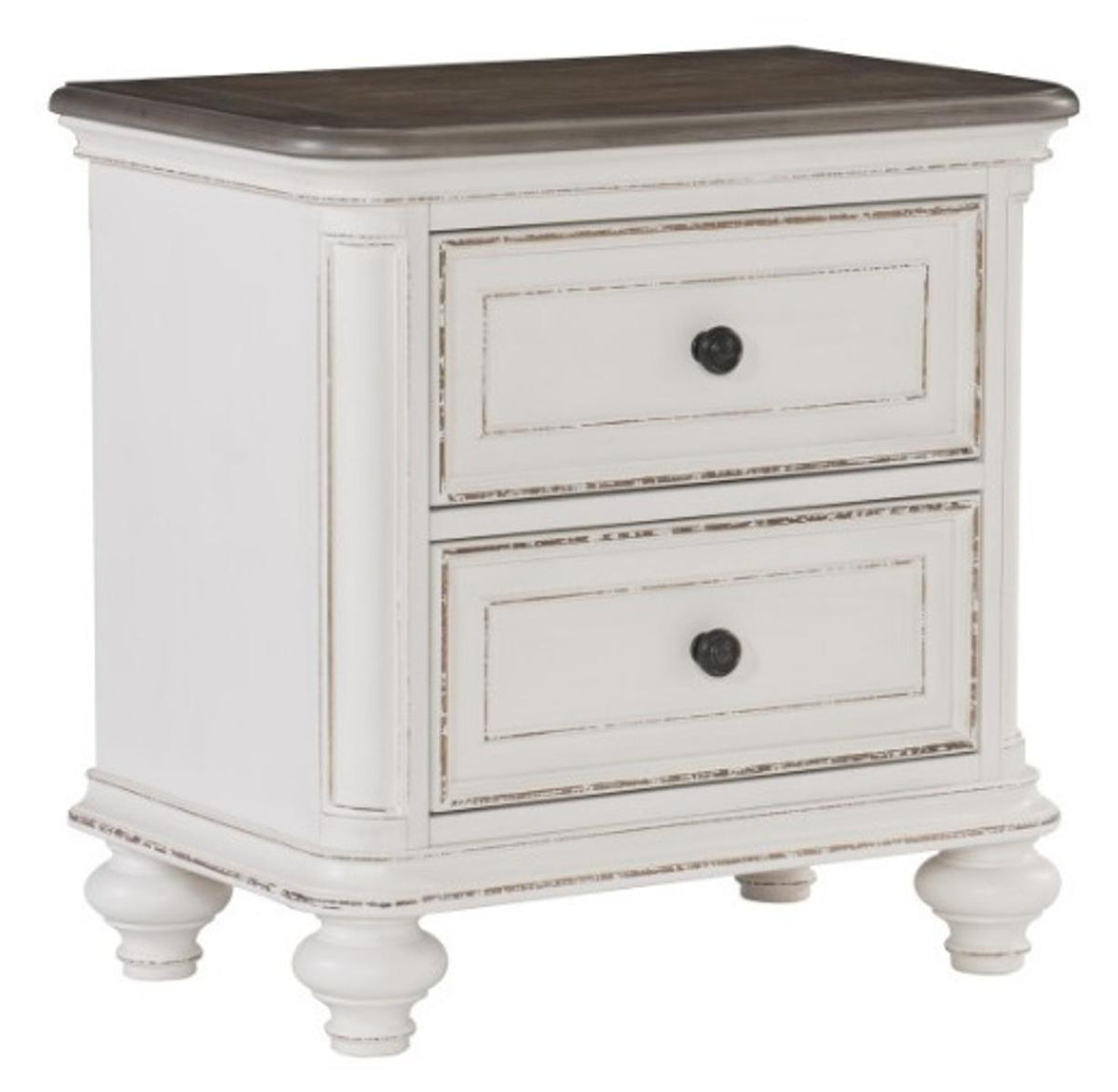 Homelegance Baylesford Nightstand in Two Tone 1624W-4 - Nightstand - Half Price Furniture