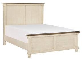 Homelegance Weaver Queen Panel Bed in Antique White 1626-1* - Bed - Half Price Furniture