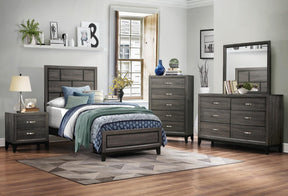 Homelegance Davi Twin Panel Bed in Gray 1645T-1* - Bed - Half Price Furniture
