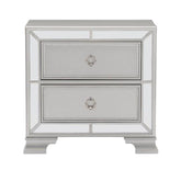 Homelegance Avondale Nightstand in Silver 1646-4 Half Price Furniture