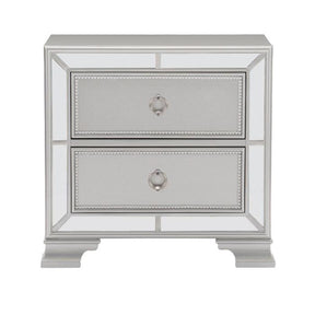 Homelegance Avondale Nightstand in Silver 1646-4 Half Price Furniture