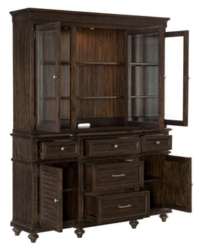 Homelegance Cardano Buffet & Hutch in Charcoal 1689-50* - Hutch - Half Price Furniture