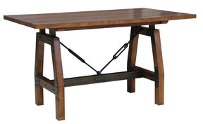 Homelegance Holverson Counter Height Table in Rustic Brown 1715-36 - Dining Table - Half Price Furniture