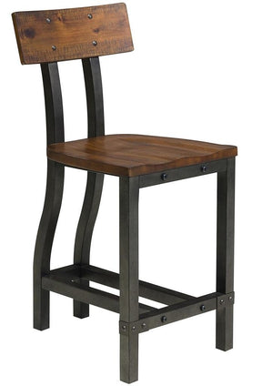 Homelegance Holverson Counter Height Chair in Rustic Brown (Set of 2) - Dining Chair - Half Price Furniture