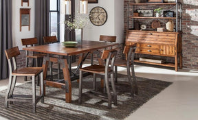 Homelegance Holverson Counter Height Chair in Rustic Brown (Set of 2) - Dining Chair - Half Price Furniture