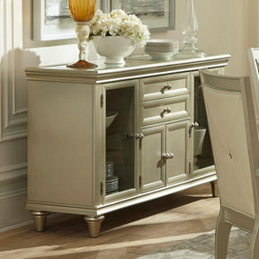 Homelegance Celandine Server with Glass insert in Silver 1928-40NG - Server - Half Price Furniture