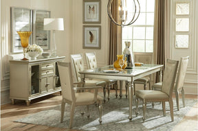 Homelegance Celandine Server with Glass insert in Silver 1928-40NG - Server - Half Price Furniture