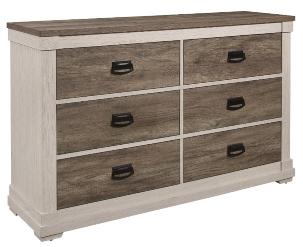 Homelegance Arcadia Dresser in White & Weathered Gray 1677-5 - Dresser - Half Price Furniture