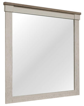 Homelegance Arcadia Mirror in White & Weathered Gray 1677-6 Half Price Furniture
