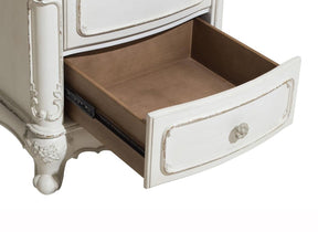 Homelegance Cinderella Night Stand in Antique White with Grey Rub-Through 1386NW-4 - Nightstand - Half Price Furniture