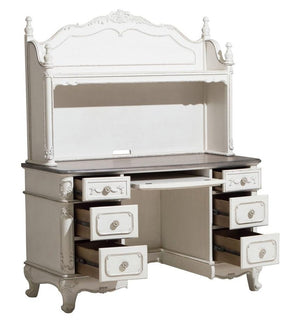 Homelegance Cinderella Writing Desk in Antique White with Grey Rub-Through 1386NW-11 - Desk - Half Price Furniture