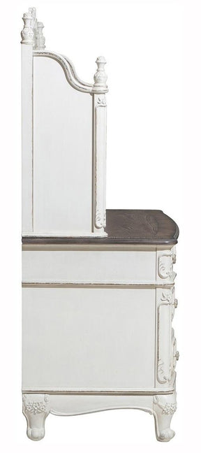 Homelegance Cinderella Writing Desk in Antique White with Grey Rub-Through 1386NW-11 - Desk - Half Price Furniture
