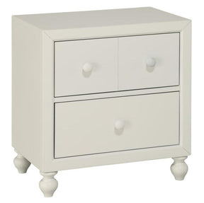 Homelegance Wellsummer 2 Drawer Nightstand in White 1803W-4 - Nightstand - Half Price Furniture