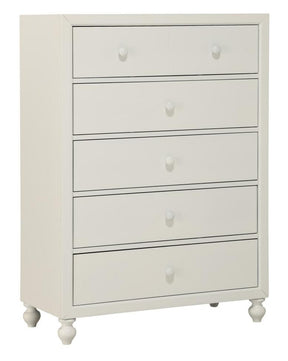 Homelegance Wellsummer 5 Drawer Chest in White 1803W-9 Half Price Furniture