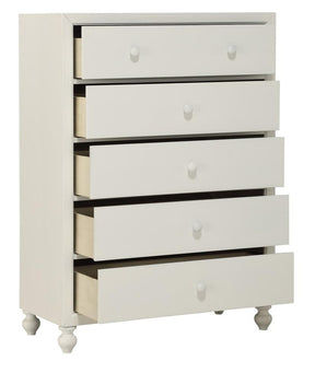 Homelegance Wellsummer 5 Drawer Chest in White 1803W-9 Half Price Furniture