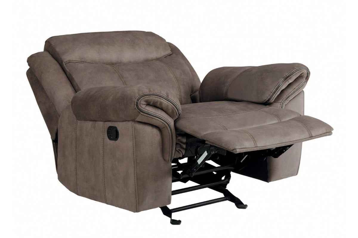Homelegance Furniture Aram Glider Reclining Chair in Dark Brown 8206NF-1 - Chair - Half Price Furniture