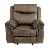 Homelegance Furniture Aram Glider Reclining Chair in Dark Brown 8206NF-1 Half Price Furniture