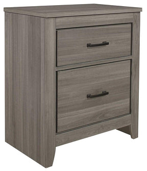 Homelegance Waldorf 2 Drawer Nightstand in Dark Gray 1902-4 - Nightstand - Half Price Furniture