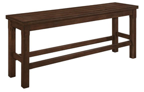 Homelegance Schleiger Counter Height Bench in Dark Brown 5400-24BH Half Price Furniture