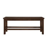 Homelegance Schleiger Counter Height Bench in Dark Brown 5400-24BH Half Price Furniture