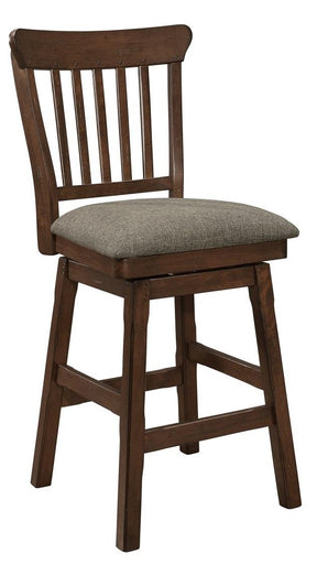 Homelegance Schleiger Counter Height Swivel Chair in Dark Brown (Set of 2) - Chair - Half Price Furniture