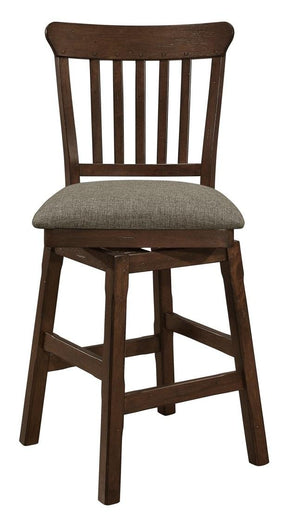 Homelegance Schleiger Counter Height Swivel Chair in Dark Brown (Set of 2) - Chair - Half Price Furniture