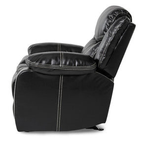 Homelegance Furniture Bastrop Glider Reclining Chair in Black 8230BLK-1 - Chair - Half Price Furniture