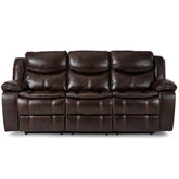 Homelegance Furniture Bastrop Double Reclining Sofa in Brown 8230BRW-3 Half Price Furniture