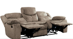 Homelegance Furniture Bastrop Double Reclining Sofa in Brown 8230FBR-3 - Sofa - Half Price Furniture