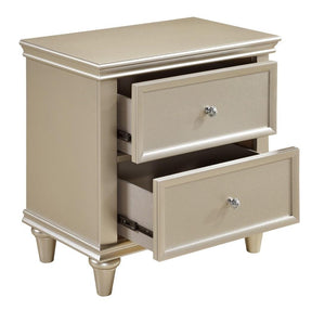 Homelegance Celandine 2 Drawer Nightstand in Silver 1928-4 - Nightstand - Half Price Furniture