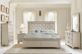 Homelegance Celandine 2 Drawer Nightstand in Silver 1928-4 - Nightstand - Half Price Furniture