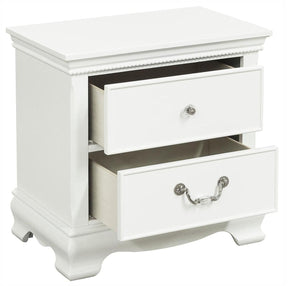Homelegance Lucida 2 Drawer Nightstand in White 2039W-4 - Nightstand - Half Price Furniture