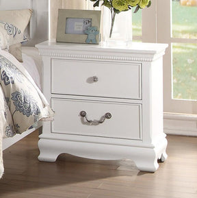 Homelegance Lucida 2 Drawer Nightstand in White 2039W-4 - Nightstand - Half Price Furniture