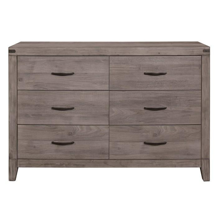 sachin and babi light blue dress Homelegance McDuffie Weathered Antique Light Grey 6 Drawer Dresser SH2319-5